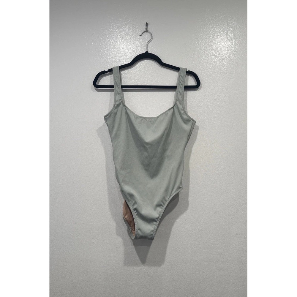 Madewell Second Wave Square Neck One Piece Swimsuit Size Small Seafoam Coastal